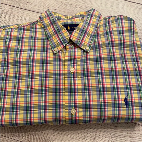 Ralph Lauren Other - Ralph Lauren Men's Yellow and Blue Plaid Shirt